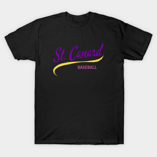 St. Canard Baseball T-Shirt by Amores Patos 